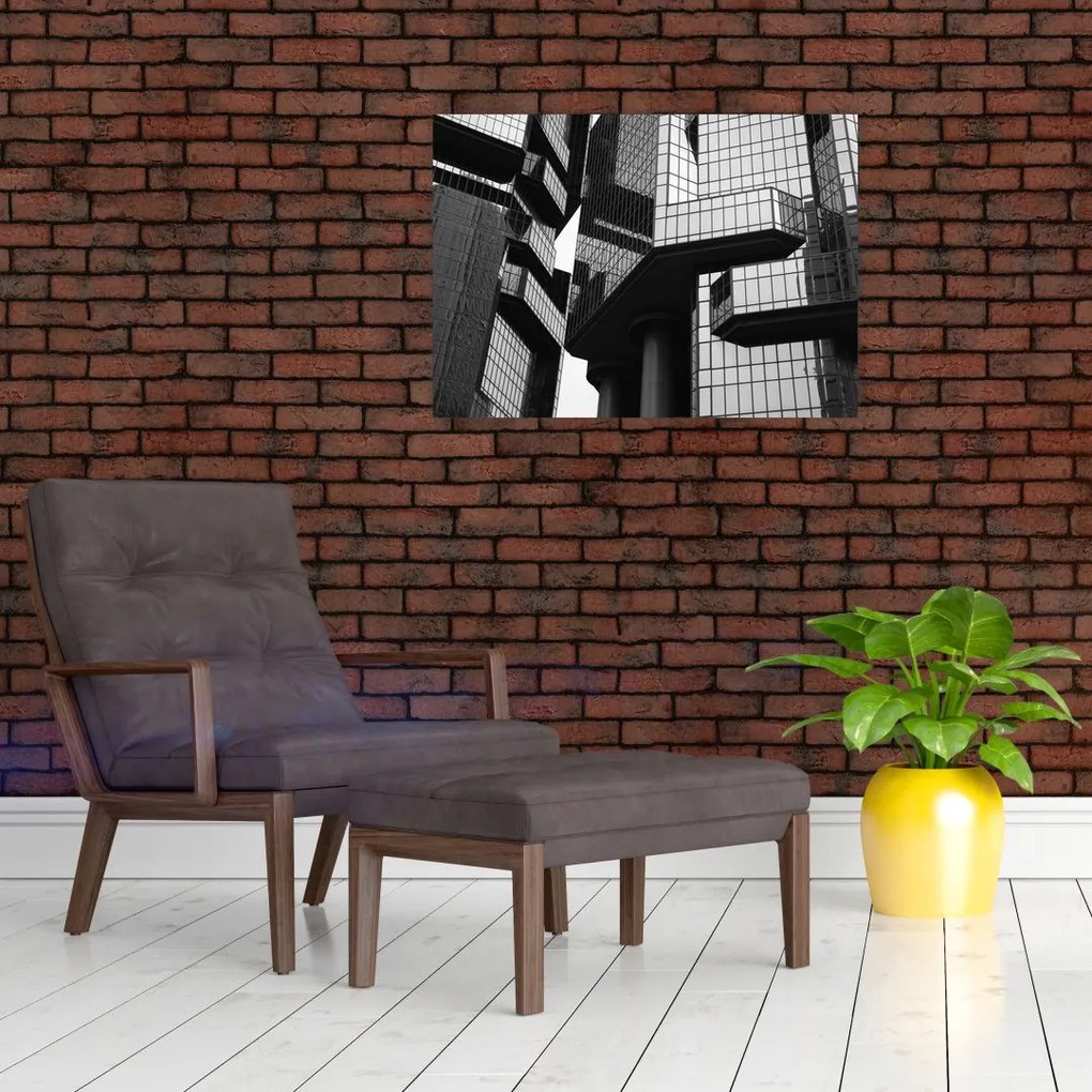 Obraz na szkle szklanych budynków (70x50 cm)