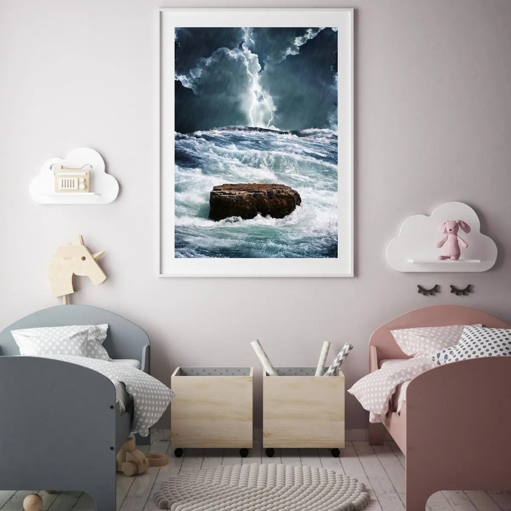 Plakat - Burzliwe morze (A4)