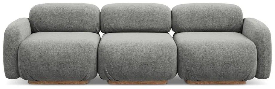 Szara sofa modułowa z materiału bouclé 270 cm Ailani – Makamii
