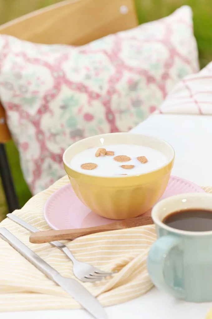 Żółta miska ceramiczna na musli MYNTE LEMONADE