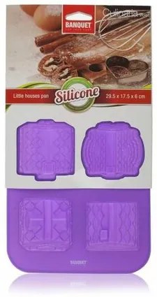 Banquet Forma silikonowa domki Culinaria Violet, 29,5 x 17,5 x 6 cm