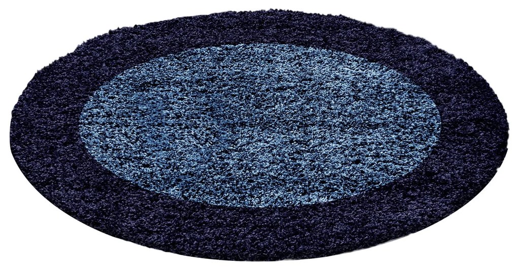 Dywan shaggy Life granatowy 120 cm x 120 cm koło