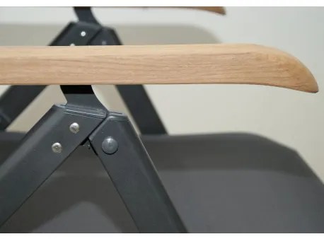 CONCEPT teak FSC - ogrodowy aluminiowy fotel rozkładany
