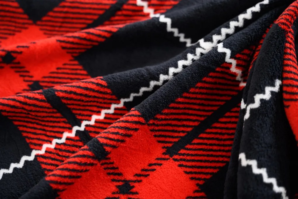 PrzytulneMieszkanie.pl PrzytulneMieszkanie.pl Pościel z mikropluszu ALBURY czerwona Rozmiar pościeli: 70 x 90 cm | 140 x 220 cm