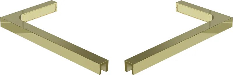 Mexen zestaw wsporników  kątowych L do drzwi i ścianek prysznicowych 6-8 mm, złoty - 830-12-50