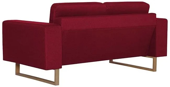 Elegancka dwuosobowa sofa Ladi 2X - czerwone wino