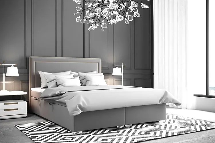 Pojedyncze łóżko boxspring 90x200 32 kolory G1-K17