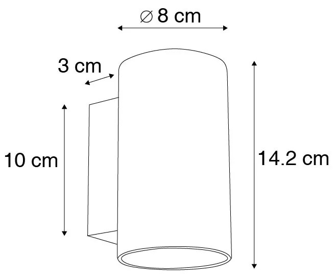 Nowoczesna lampa ścienna czarna okrągła 2-światłowa - SandyDesignerski Oswietlenie wewnetrzne