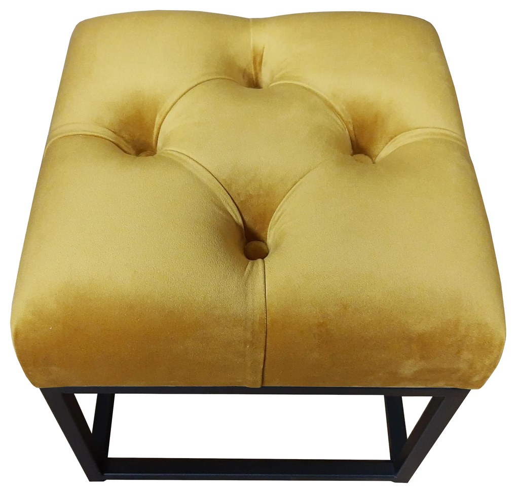 Pufa CHESTERFIELD LOFT ławka podnóżek metal MG15