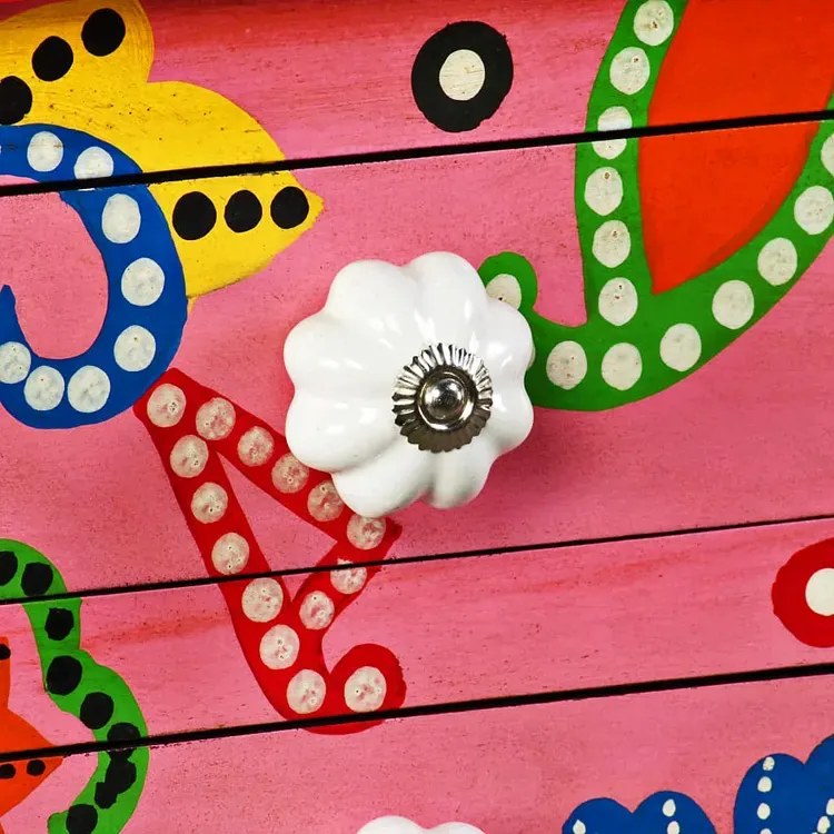 Różowa konsola z szufladami T9-W42