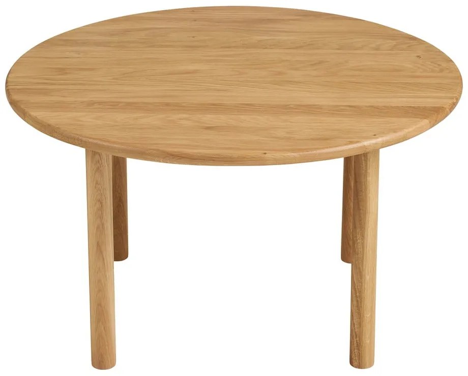 Okrągły stolik z litego drewna dębowego w naturalnym kolorze ø 70 cm Jena – House Nordic