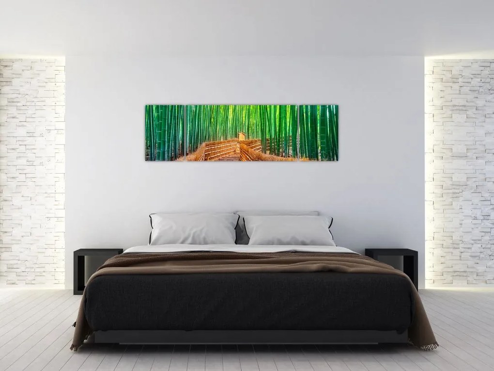 Obraz - Japoński las bambusowy (170x50 cm)