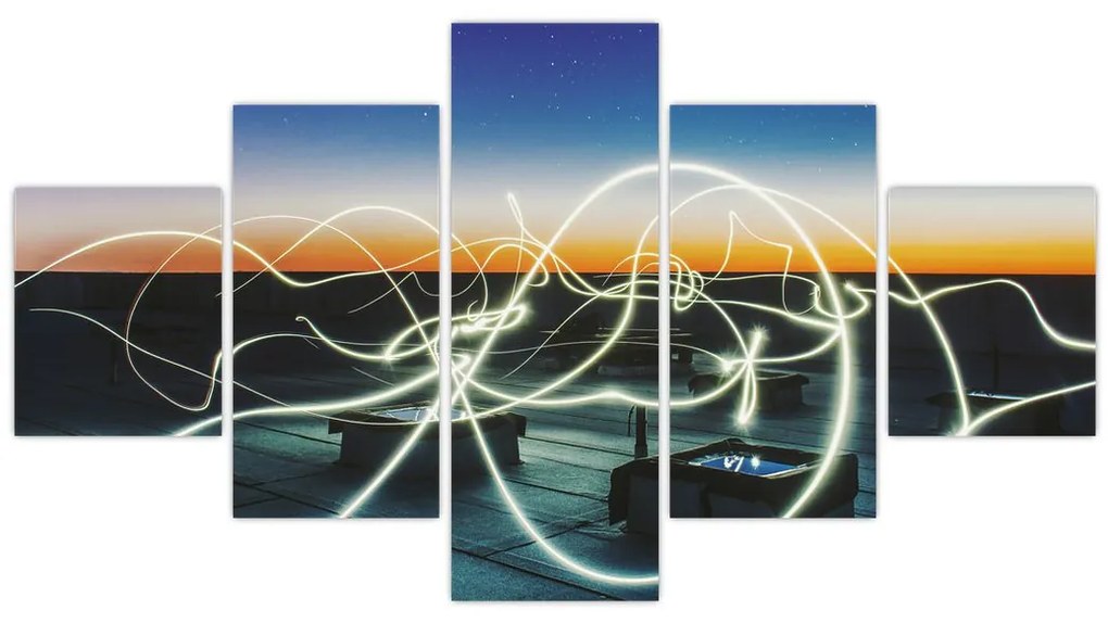 Obraz - widok nieba z dachu (125x70 cm)