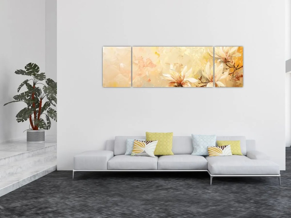 Obraz - Kwiaty (170x50 cm)