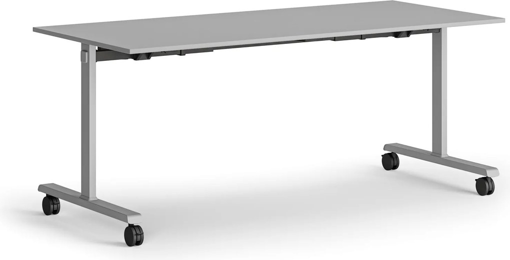 Mobilny stół MATCH, 180x80 cm, szara podstawa, szary
