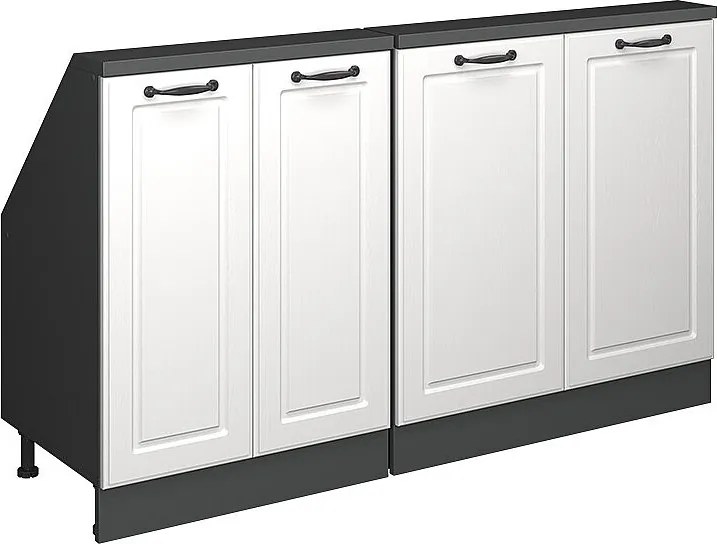 Szafka kuchenna na dach skośny biały domek wiejski 140x46x81.6 r-line