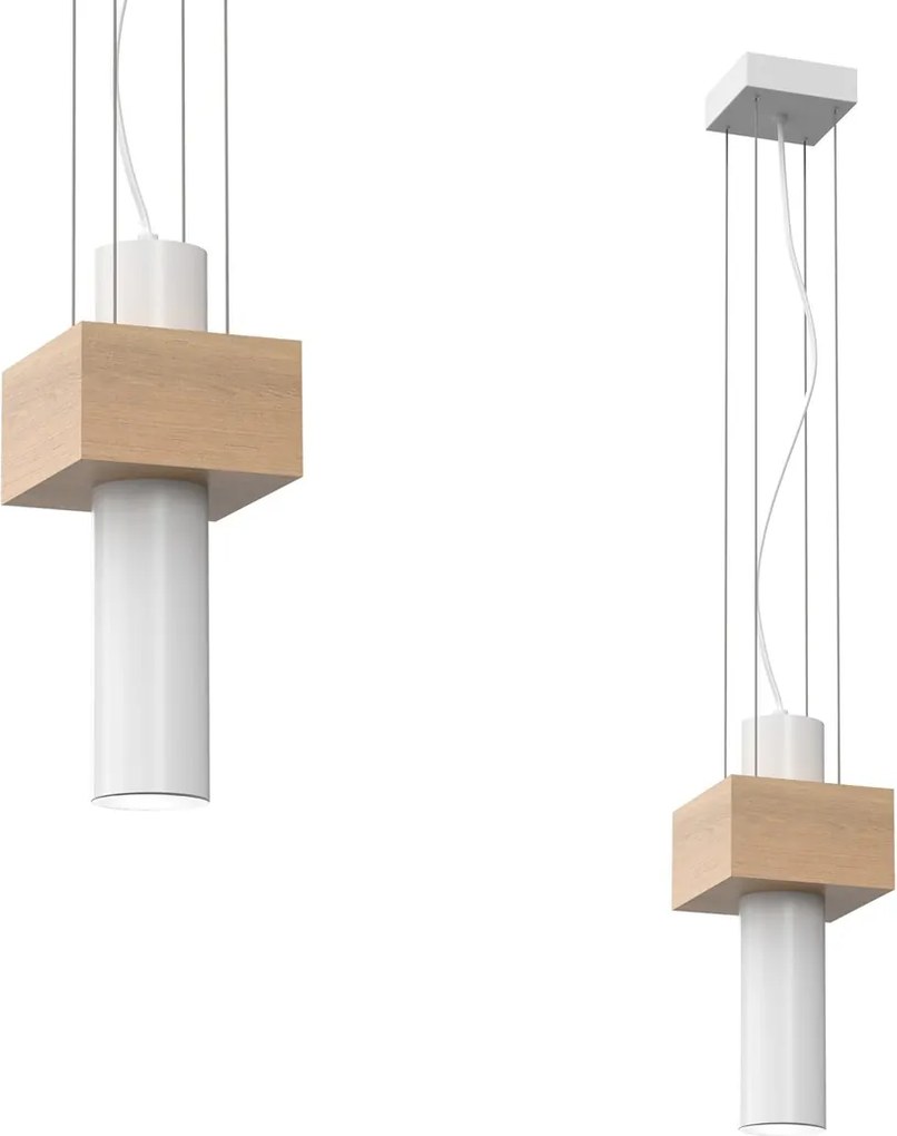 Lampa Sufitowa Wisząca biała WEST WHITE 1xGU10