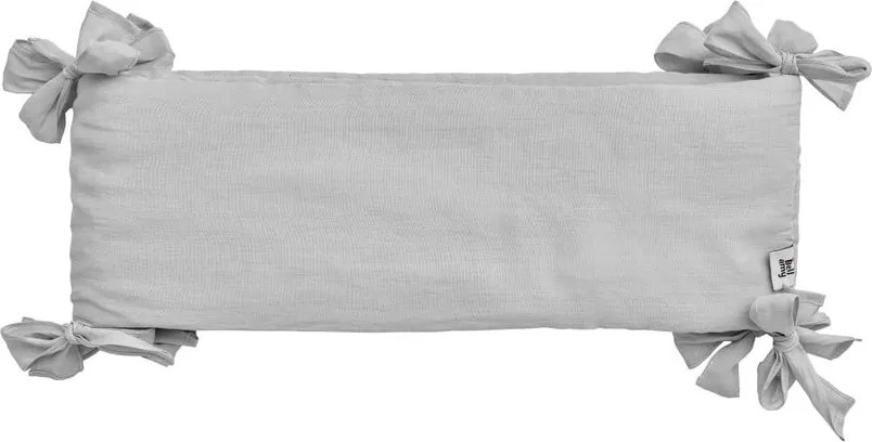 Bellamy Lniany szary ochraniacz do łóżeczka STONE GRAY