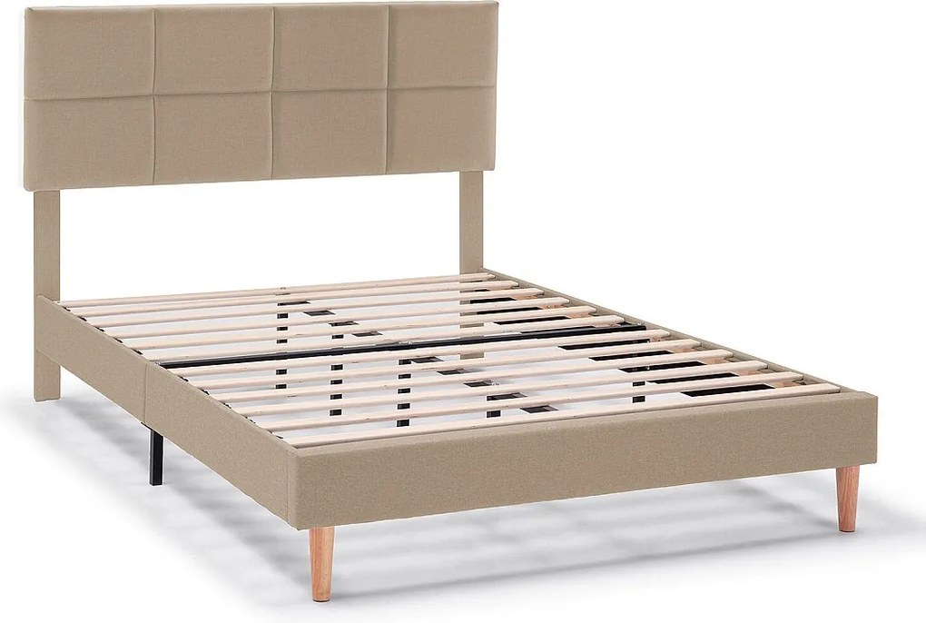 Rama łóżka tapicerowana Silvi 30 cm, 140x190 cm, Beżowy