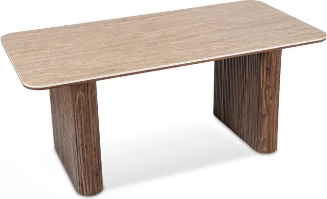 Stół Prostokątny ARAMIS 180 cm Trawertyn/Orzech Nowoczesny