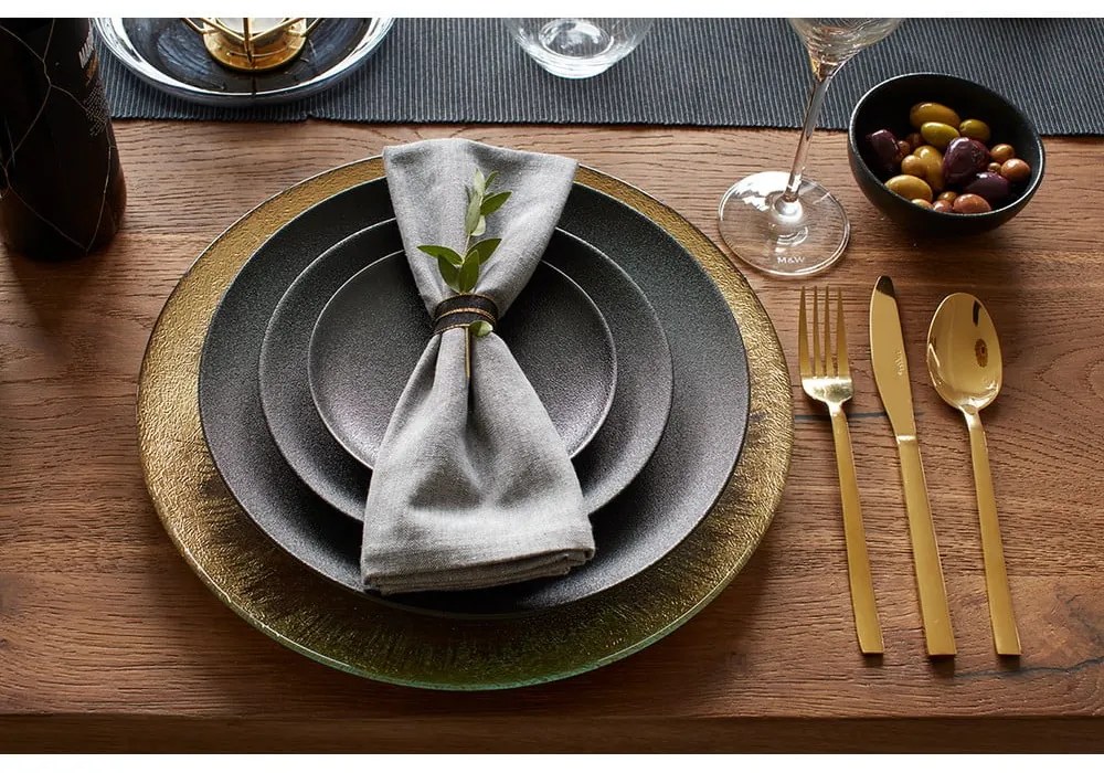 Sztućce 16 szt. ze stali nierdzewnej w kolorze złota Diseno – Mikasa