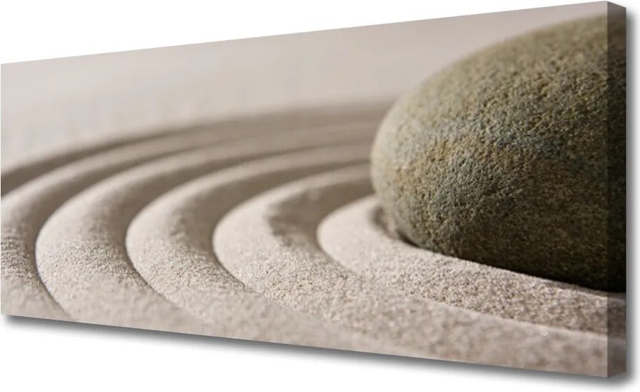 Obraz canvas Artystyczna Kompozycja z Piasku i Kamieni