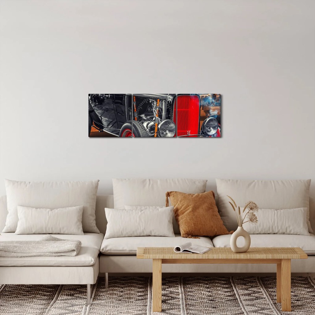 Obraz weterana (z zegarem) (90x30 cm)