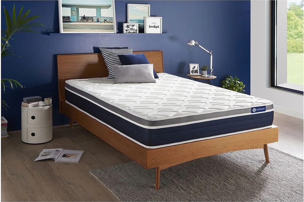 Materac Actiflex confort 200x200cm, Grubosc : 26 cm, sprezyny kieszeniowe i pianka z pamiecia ksztaltu, Umiarkowanie twardy, 7 stref komfortu