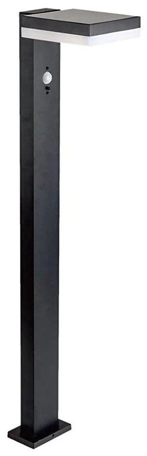 LED Lampa solarna z czujnikiem LED/2W/3,7V IP54 3000K kanciasty czarny