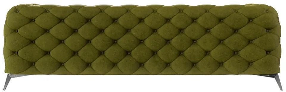 Zielona aksamitna sofa 243 cm Chelsea – Ropez