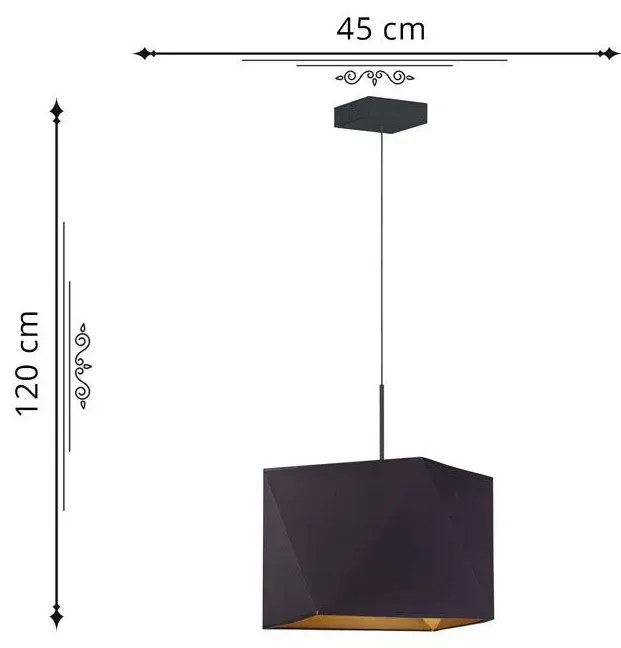 Lampa wisząca glamour z chromowanym stelażem D4-N98