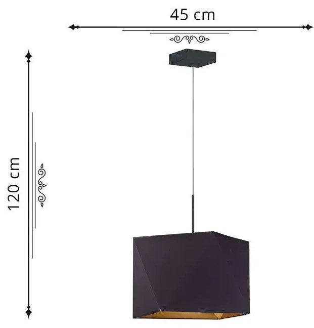 Lampa wisząca glamour z chromowanym stelażem - EX307-Marsylex - 5 kolorów