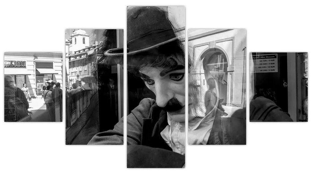Obraz - Charles Chaplin w Pradze (125x70 cm)