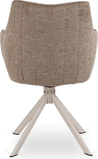 Zestaw Stół Rozkładany VERONA 160-240 cm Biały Marmur/Kaszmir i 4 Krzesła ASPEN 2 Beżowe