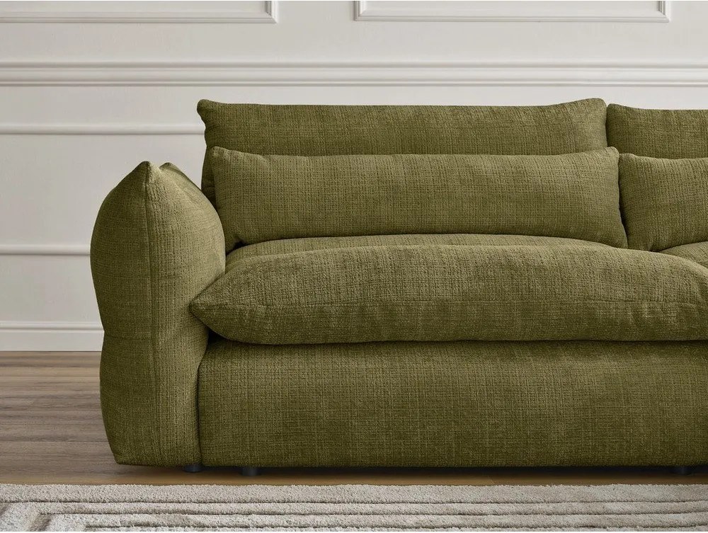 Zielona sofa z tkaniny szenilowej 276 cm Neil – Bobochic Paris