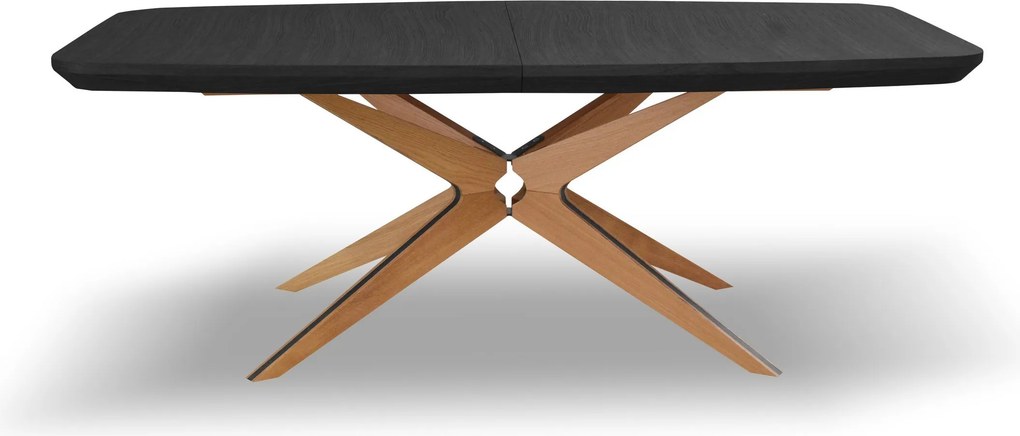 Stół rozkładany SOLIDO Czarny do Salonu Jadalni 200-300 x 110 x 76 cm, Prostokątny