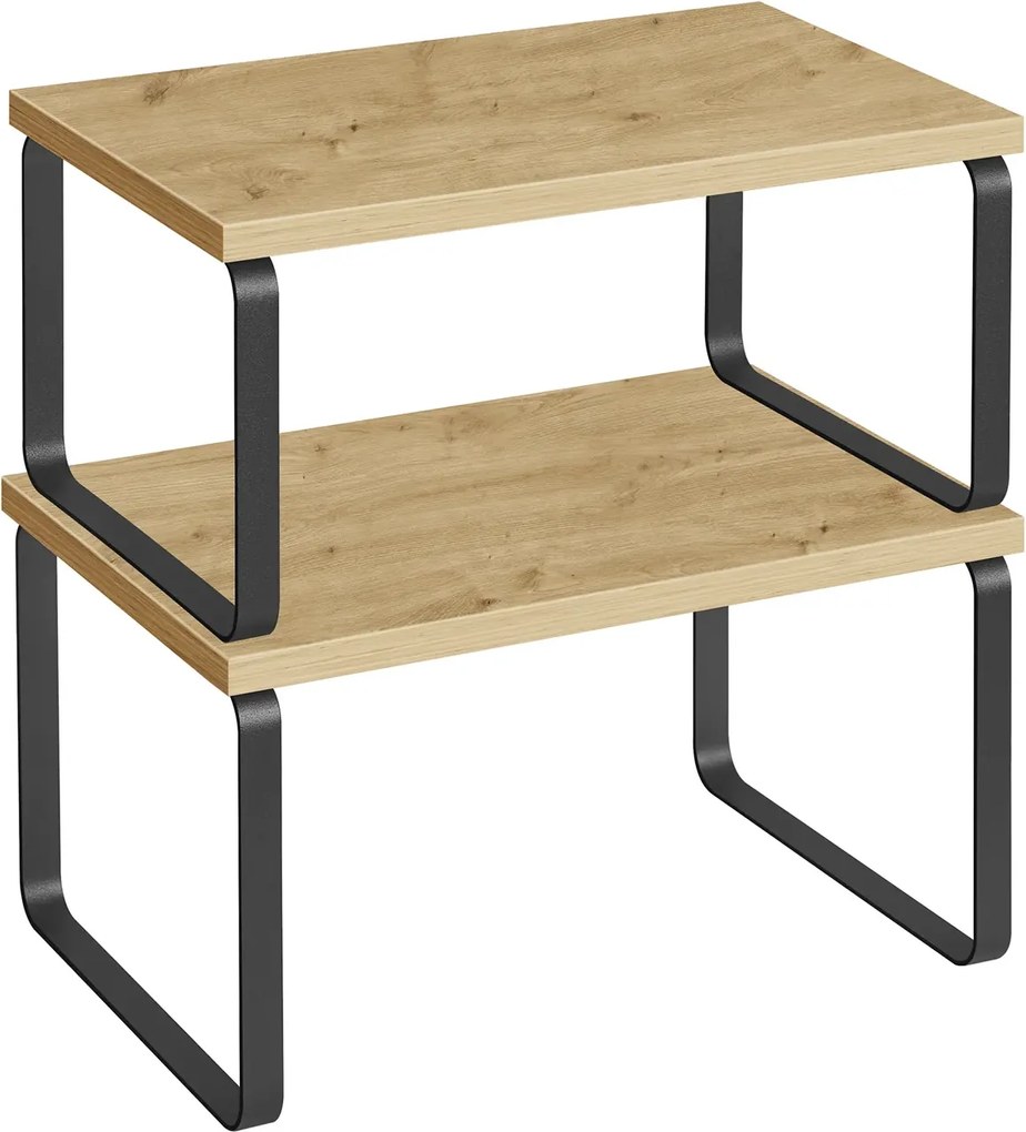 Zestaw 2 skandynawskich półek kuchennych dąb artisan - Eria