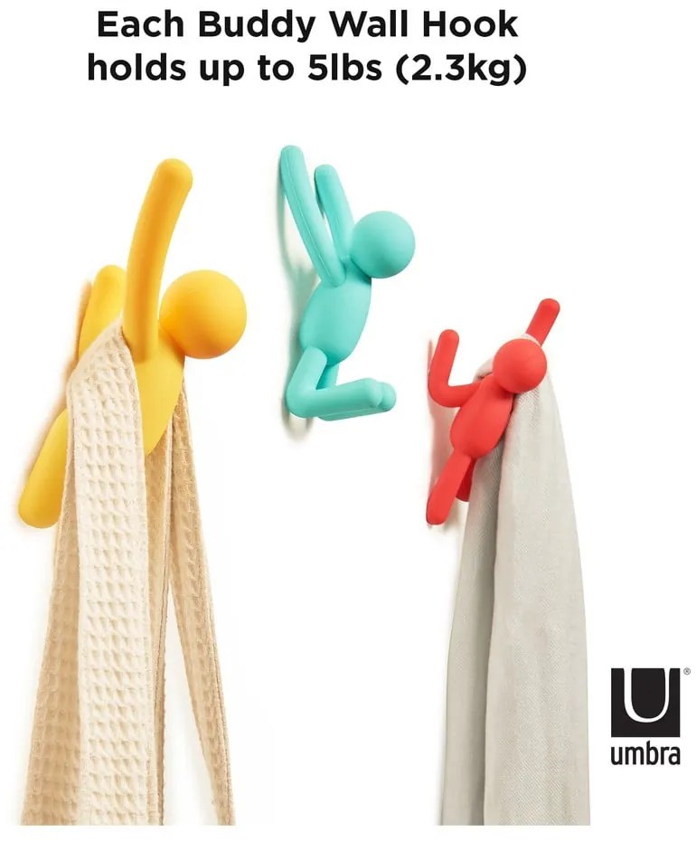Haczyki ścienne zestaw 3 szt. Buddy – Umbra