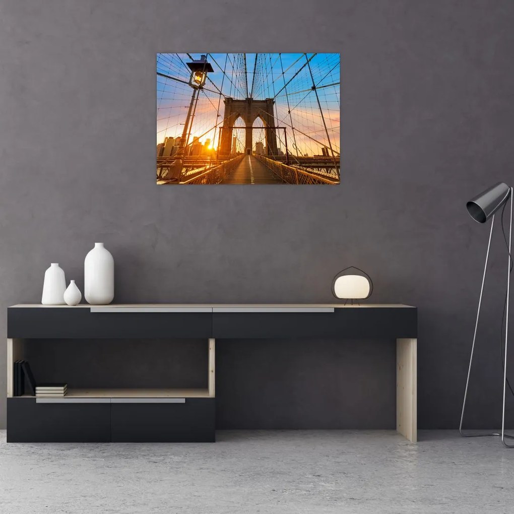 Obraz - Brooklyn Bridge, Manhattan, New York (70x50 cm)