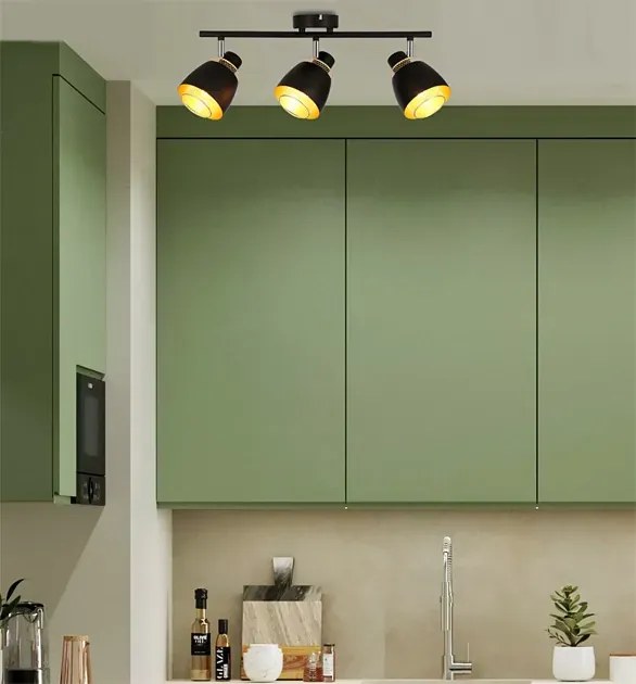 Czarna industrialna lampa sufitowa - D187 C2-T09