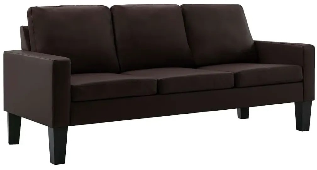 Brązowa tapicerowana sofa do salonu - Clorins 3X