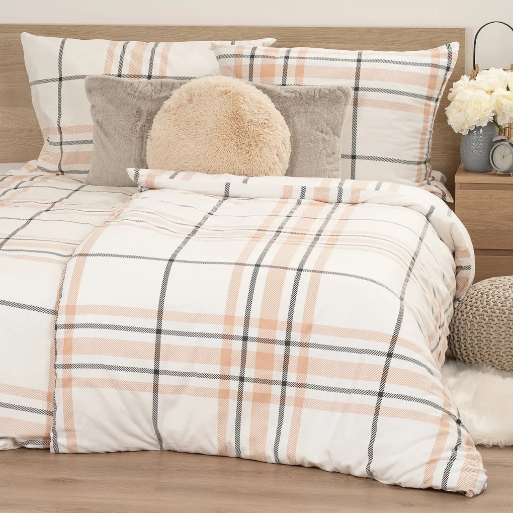 4Home Pościel flanelowa Elegant Plaid, 140 x 220 cm, 70 x 90 cm