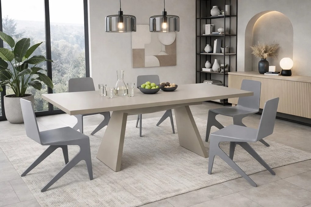 Rozkładany stół do jadalni Alan w kolorze kaszmirowym