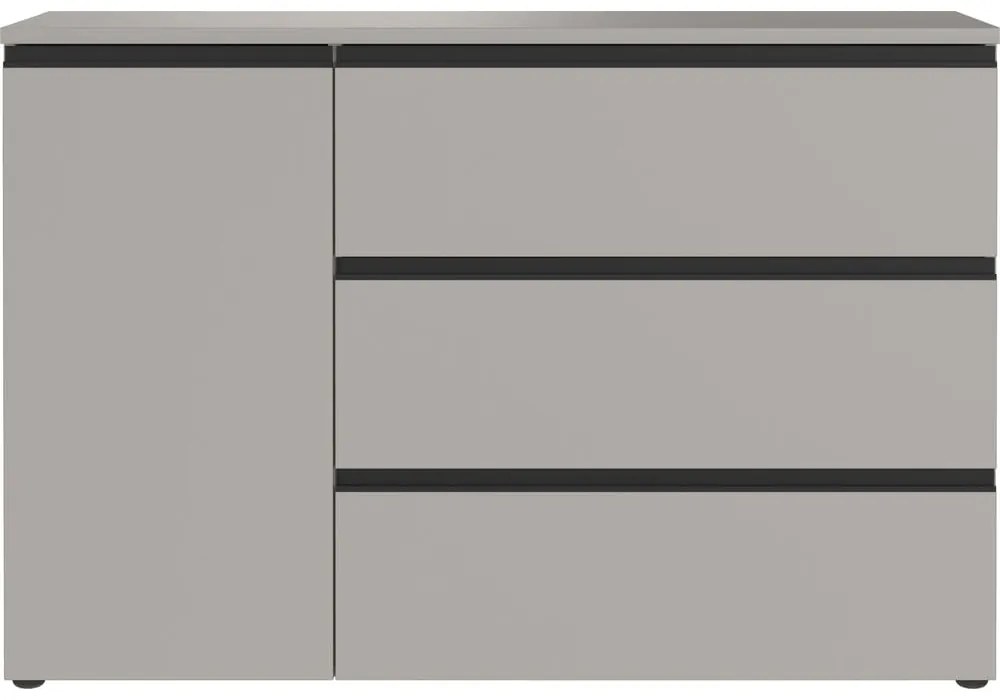 Szara niska komoda 135x91 cm Bastia – Germania