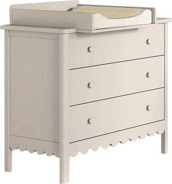 Beżowa komoda dziecięca z przewijakiem 89x90x55 cm Swingo – Vipack