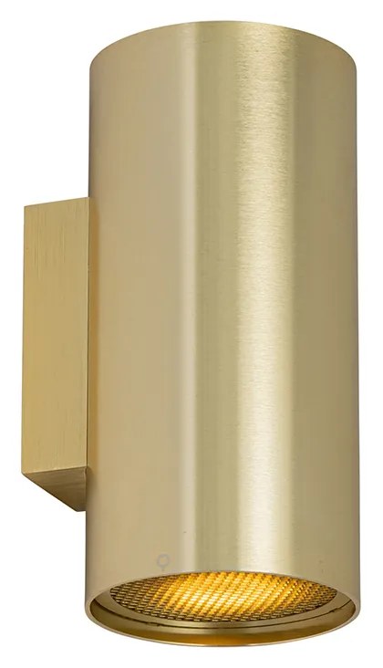 Designerska lampa ścienna złota okrągła 2-światłowa - Sab HoneyDesignerski Oswietlenie wewnetrzne