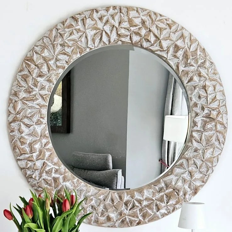 Lustro w okrągłej ramie , średnica 88cm