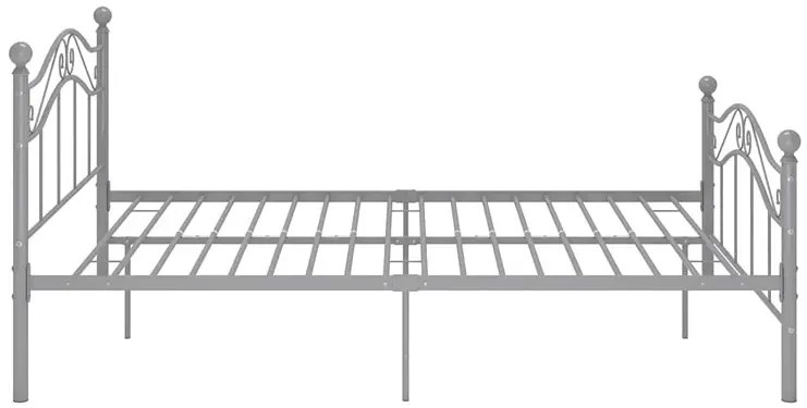 Szare metalowe łóżko w stylu loftowem 120x200 cm - Iroz