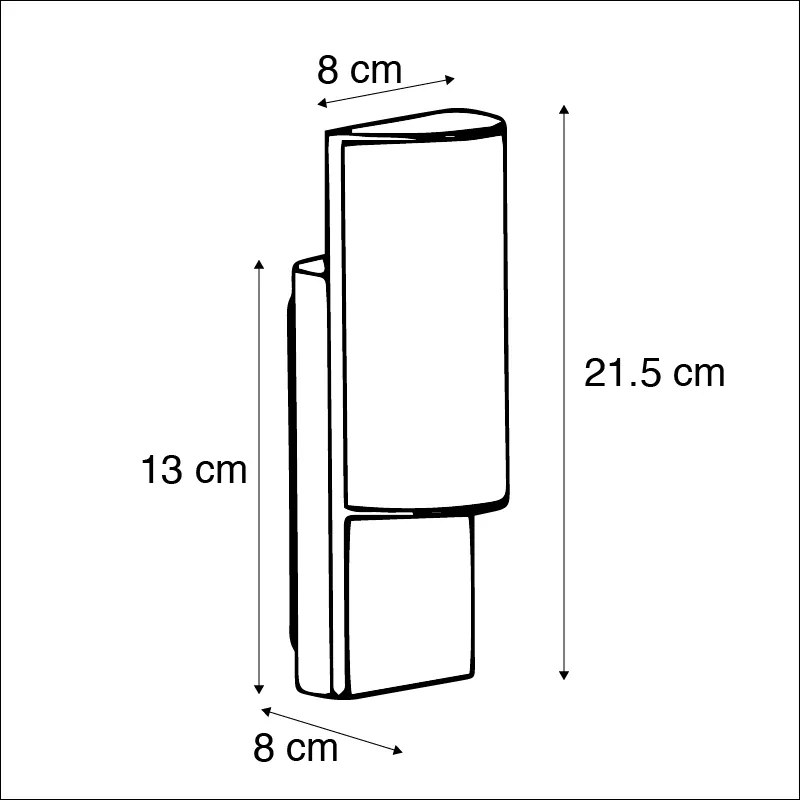 Zewnetrzna Nowoczesny Kinkiet / Lampa scienna zewnętrzny antracyt LED - Harry Nowoczesny Oswietlenie zewnetrzne