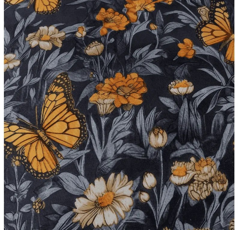 PrzytulneMieszkanie.pl PrzytulneMieszkanie.pl Pościel z mikrowłókna BUTTERFLY GARDEN niebiesko-szara Rozmiar pościeli: 2 szt 70 x 90 cm | 200 x 220 cm